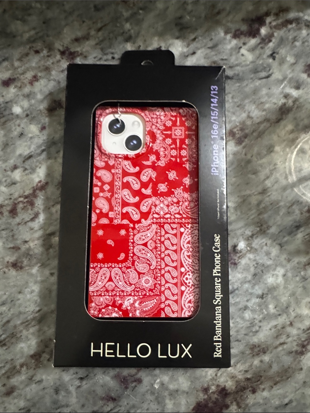NEW Hello Lux Red Bandana iPhone 16e/15/14/13 Case